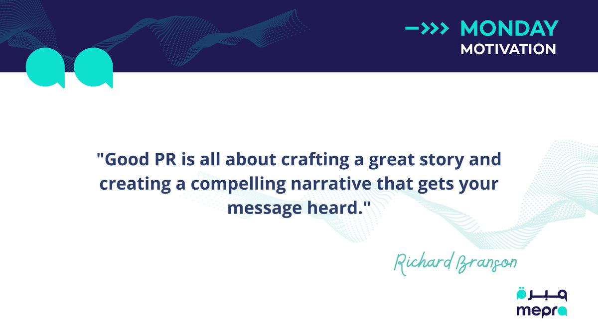 MEPRA_org's tweet photo. Happy Monday Everyone! Let's start the week off strong with some #MondayMotivation. Here's a quote to keep you going.💪🏼
#MotivationMonday #NewWeekNewGoals #mepramotivation #PowerofPR #prquotes #creativequotes #communications #UAE #growingtogether #publicrelations #MiddleEastPR https://t.co/FH17lybRi6