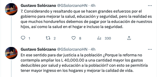7⃣ La base exenta del ISR parte del principio que no se deben cobrar impuestos por el monto mínimo requerido para cubrir la canasta básica. Para 2023, están exentos del ISR aquellos que ganan un salario mensual menor o igual a L19,919.