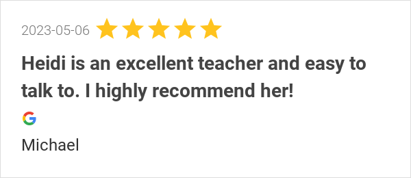 goheidimitchell's tweet photo. New 5.0-star Review: "Heidi is an excellent teacher and easy to talk to. Not only does she make everything easy... https://t.co/gIjuvGDKi4