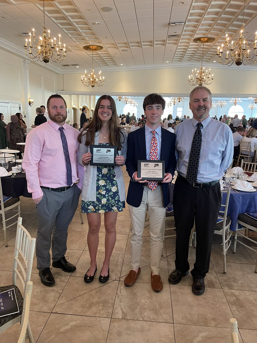 Congratulations to Claudia Schneider and Dan Casanta on being Pomperaug’s recipients for the CIAC Scholar-Athlete Award. Two tremendous representatives of our school and communities!