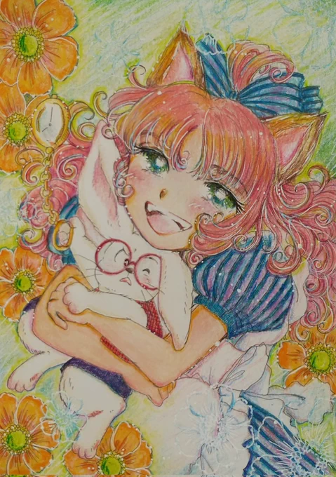 Catch!  #イラスト #アナログイラスト #過去絵プラス   おはようございます  今日も良き日に