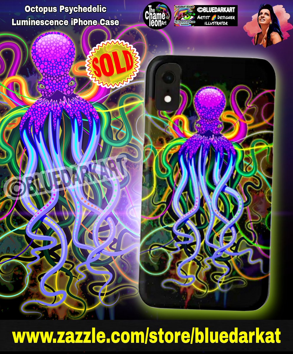 bluedarkArt on Twitter "SOLD 🐙 Octopus Psychedelic Luminescence iPhone Case 🐙 Design ©️ 