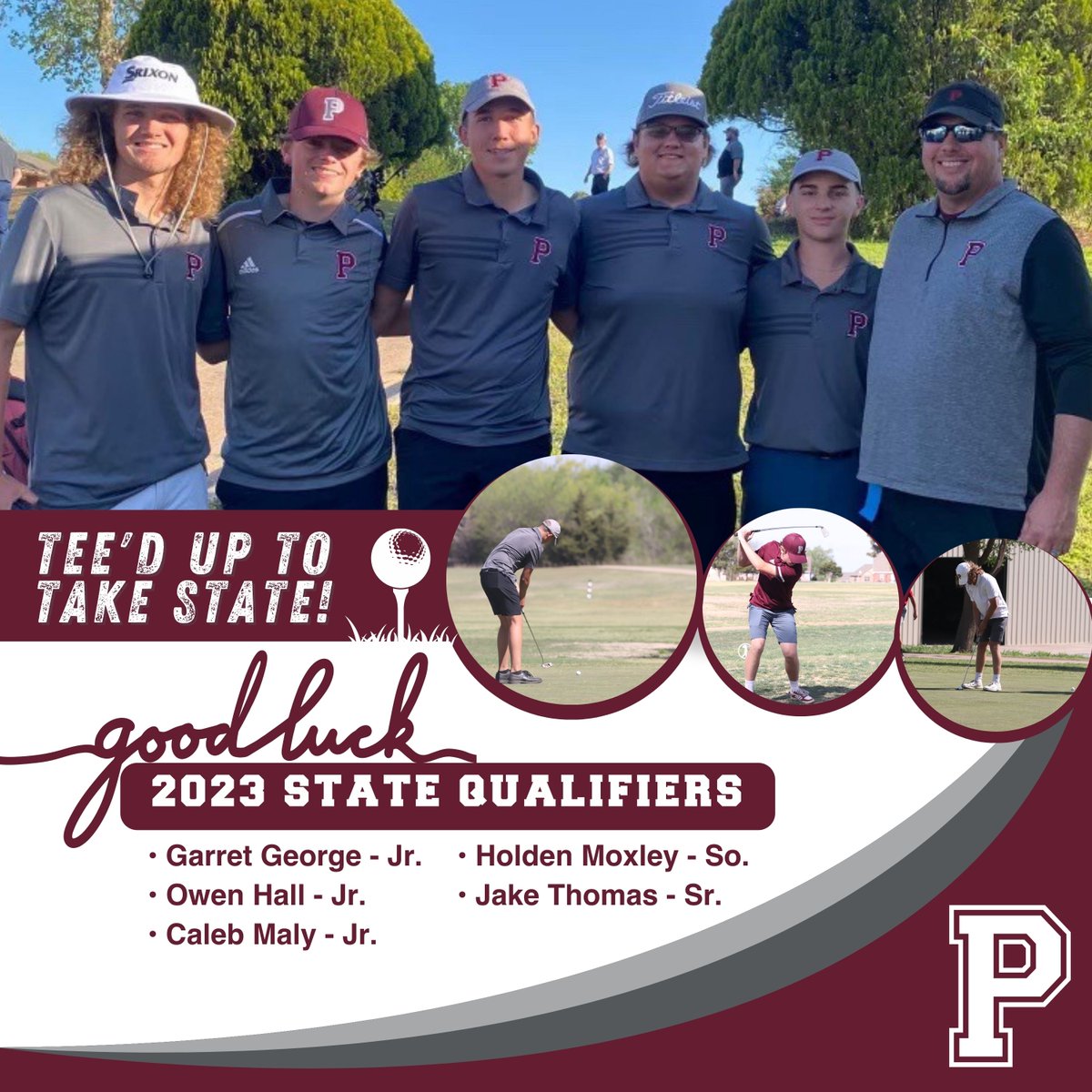 perry_schools's tweet photo. ⛳️The Maroons golf team is TEE'D UP TO TAKE STATE! They'll tee off tomorrow in the class 3A STATE Golf Tournament (May 8-9) in Ardmore at the Lakeview Golf Course. GO MAROONS!
#ossaa #okhssports #okgolf #perryok #takestate #stategolftournament #okhsgolf #okpreps https://t.co/EA9cMrJ4uZ