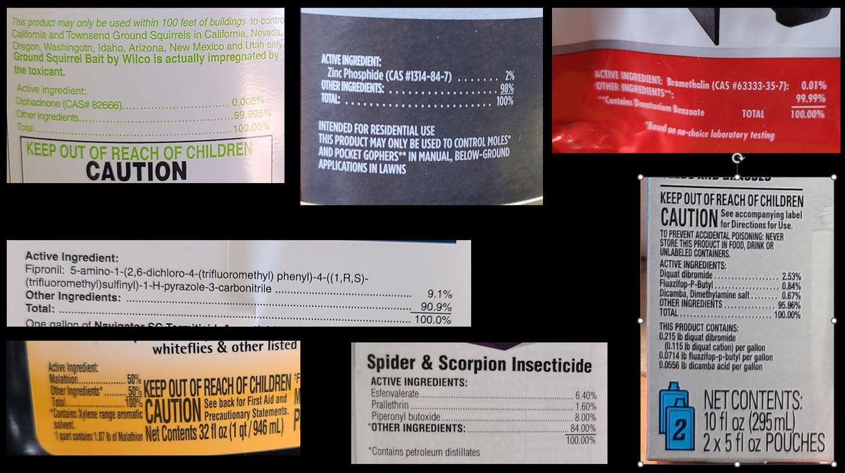 MedTox Fellows. Which ingredient antagonizes GABA-A receptors to produce seizures? Which is there only to inhibit CYP450? Which is a vitamin K antagonist? Which is structurally similar to chlorphenoxy herbicides and is a strong uncoupler of oxidative phosphorylation? @ToxAndHound