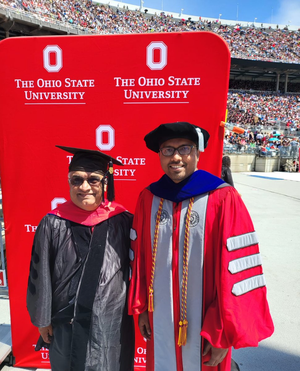 FoodSafetyEngr's tweet photo. Congratulations lab doctoral student Jerish Joyner Janahar who received his doctoral degree today during  2023 Spring Commencement Ceremony held at Ohio Stadium https://t.co/7wC08jaQfU
