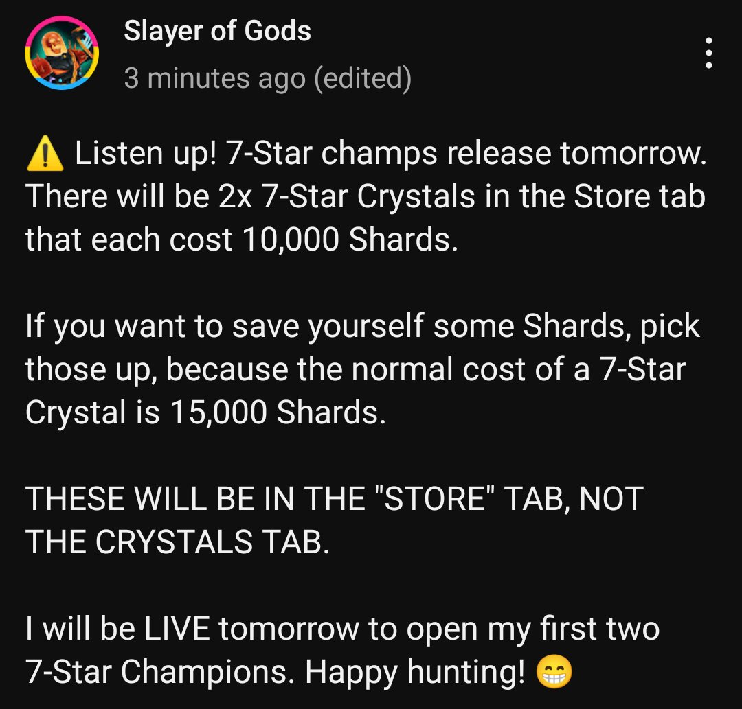 SlaysGods's tweet image. If you&apos;re opening 7-Star Crystals tomorrow, read this: