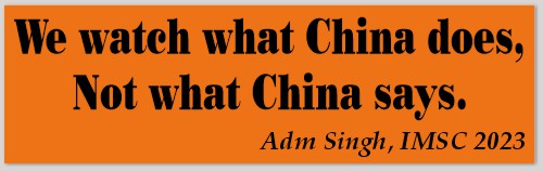 We are about to see Admiral (ret) Singh's words at #IMSC2023 demostrated in the #SouthChinaSea as the ships in ASEAN-India Maritime Exercise #AIME2023 are about to be intercepted by 🇨🇳 Maritime Militia.

See <a href="/GordianKnotRay/">Ray Powell</a> for updates

x.com/GordianKnotRay…