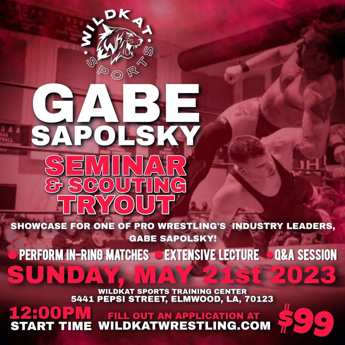 BookItGabe's tweet photo. Upcoming Seminar/Scouting Tryouts:

May 21st - New Orleans

NEW!!! May 27th - Louisville, KY with OVW. Info coming early this week 🤝

I offer 1-on-1 consultations via zoom during the week. We can talk match critique, promo/character critique or anything you want. DM for info https://t.co/p2azy8mQ0h