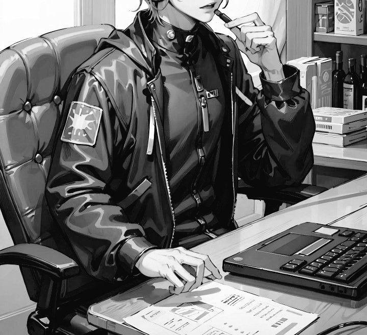 Está ocupado con su proyecto de arte... Está estresado.