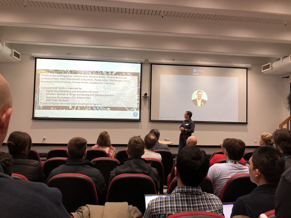 HazelScienceNut's tweet image. Attending #computationaltrends @CSIRO meeting, interesting program including #digitaltwins #mlai and best practice, and a diversity in attendees too (not all #data61 😁)