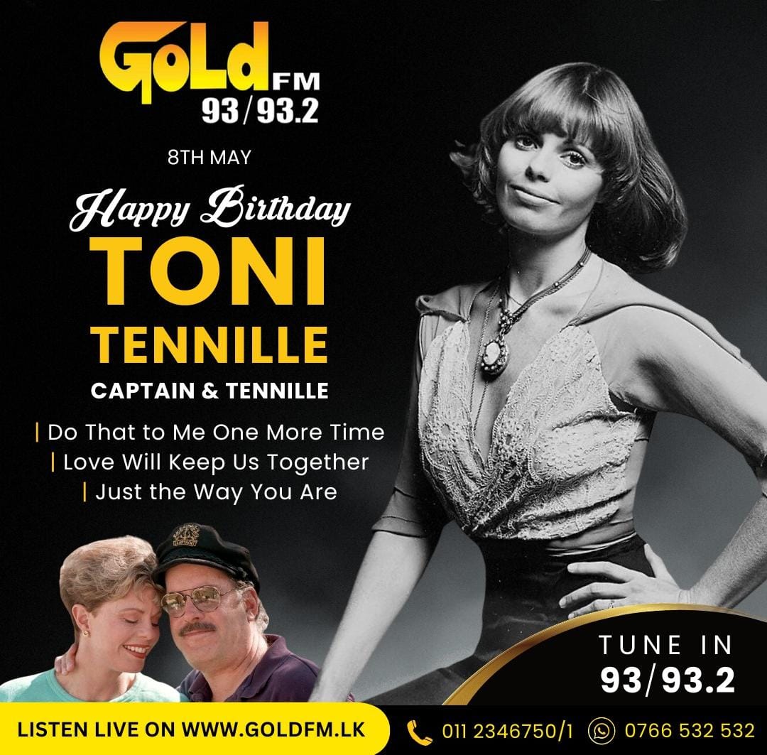 HAPPY BIRTHDAY TO TONI TENNILLE TUNE IN NOW 93 / 93.2 Island wide     