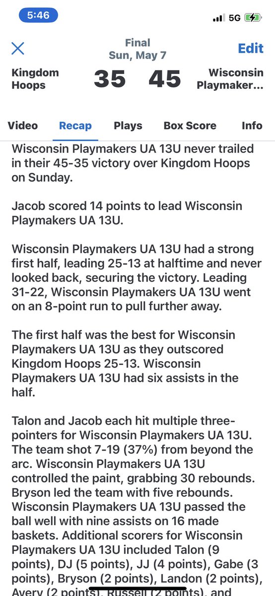 coreyfabian's tweet photo. Playmakers UA 2028 teams go 3-1 in Kansas !! ๐๐๐
#wisconsinplaymakers https://t.co/D81hTgF95Q