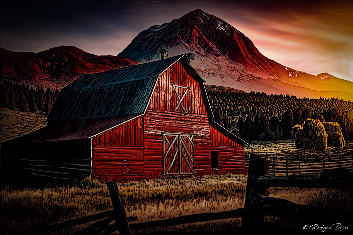 The Soul of the Countryside
©2023 Rodger Bliss
#GoldenHour #RuralCharm 🌅🌾🌻
The warm hues of the sun made the rustic wood and weathered roof glow, creating a breathtaking scene.