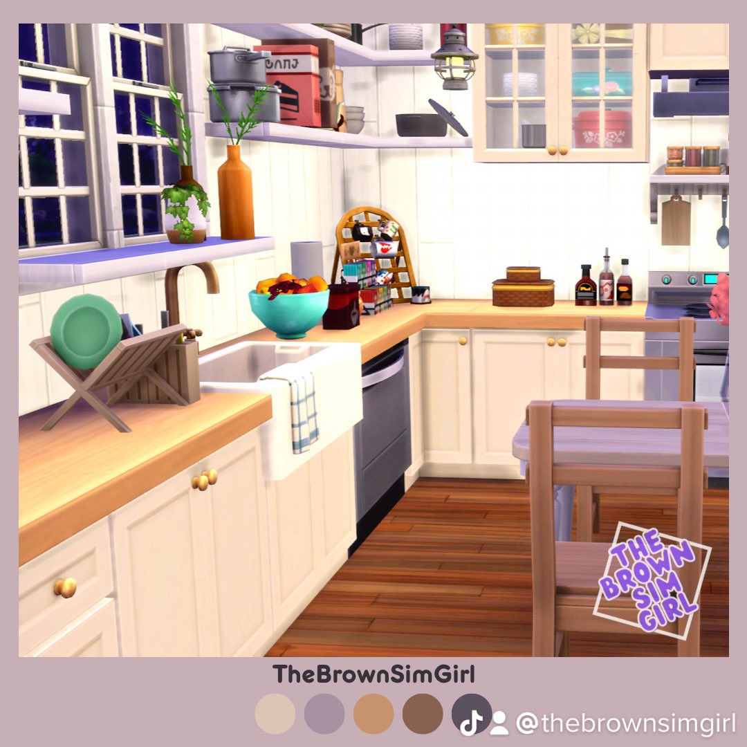 TheBrownSimGirl's tweet photo. Cute cottage core kitchen @TheSims @TheSimmersSquad @simsfederation https://t.co/h8cENow7yl