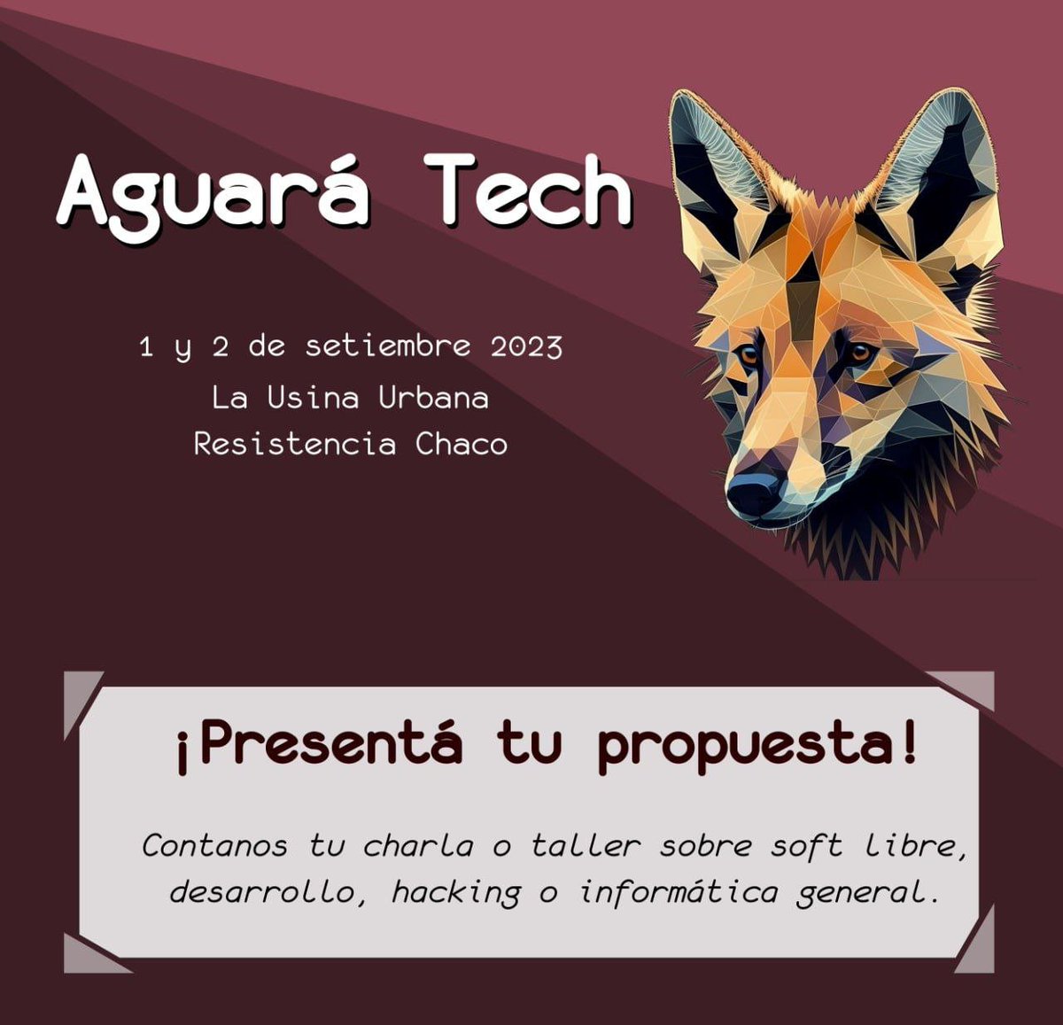 AguaraTech (@pythonnea) on Twitter photo Estamos felices de invitarlos a una nueva propuesta.
#softlibre #infosec #python #ia
#evento 
Si querés participar y compartir con nosotros te invitamos a proponer una charla en eventol.flisol.org.ar/events/aguarat… Estamos felices de invitarlos a una nueva propuesta.
#softlibre #infosec #python #ia
#evento 
Si querés participar y compartir con nosotros te invitamos a proponer una charla en eventol.flisol.org.ar/events/aguarat…