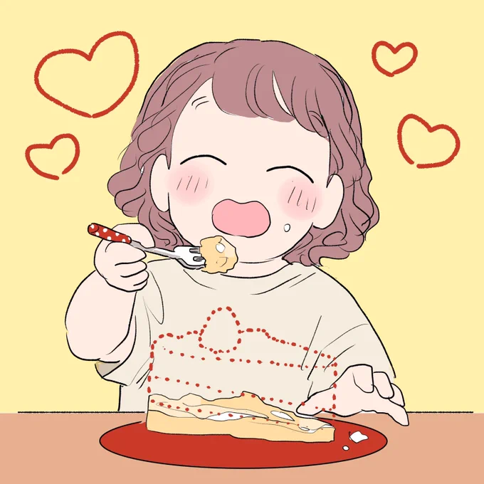 ケーキの食べ方🍰 おいしいとこから先に食べる派🍴