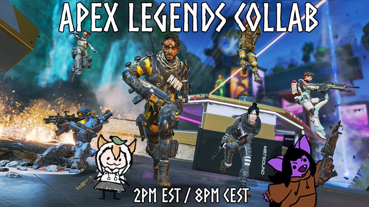Hey folks! This Tuesday 9th I'll be playing Apex with <a href="/Koumoga_VT/">Koumoga 🍃💛 VTuber</a>! She's new to the game and I'll try my best to show her the ropes.