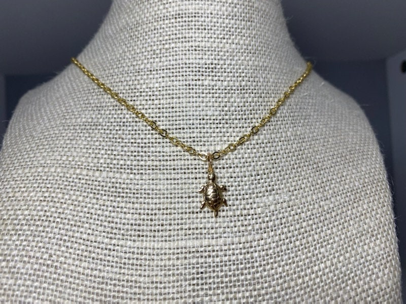 Excited to share the latest addition to my #etsy shop: 14k gold-filled Turtle necklace etsy.me/3M3RGgU #gold #animal #unisexadults #14kgold #14kgoldfilled #turtlenecklace #turtle #goldturtle #daintyjewelry #love2jewelry