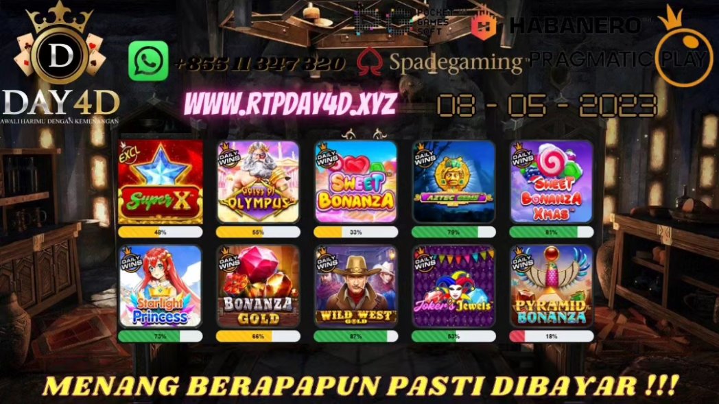 DAY4D_D's tweet photo. Info RTP yang lengkap, lansung saja lihat di https://t.co/5VWIZpGxil
untuk website yang pasti hanya di 
https://t.co/7z4ybW2yEV
#infogacor
#withdrawbesar
#webterpercaya
#pastidibayar
#day4dforwin https://t.co/ixGsZiRSUs