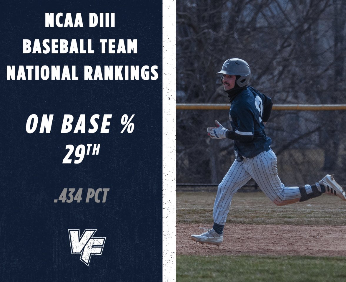 ‼️ Not only was a record setting year for Patriot Baseball but we also finished way above where we ever have in a few National Rankings in DIII Team Statistics!!! It truly has become a new era for Valley Forge Baseball! 👀 where UVF finished! #ForgeOn⚒️ @d3baseball