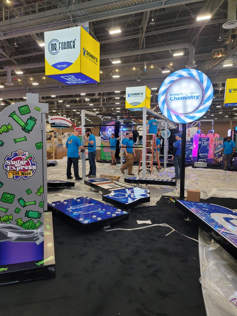 Who's in Vegas?  This week we've been setting up our largest booth EVER at The CarWash Show!  See you tomorrow! 
#booth1121 #carwashshow2023 #carwash #tradeshow #sonnysthecarwashfactory #sugarsquad