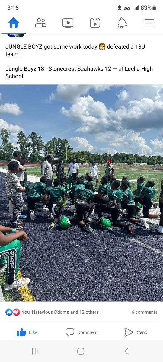 PhillipWA30's tweet photo. Me and my Tucker 11u teammates won 18 - 12 against a 13u team in today's Spring game. ❤️🔥💪🏾 #TuckerLions #Defense #Beastmodementality https://t.co/bHSgPzDZzP