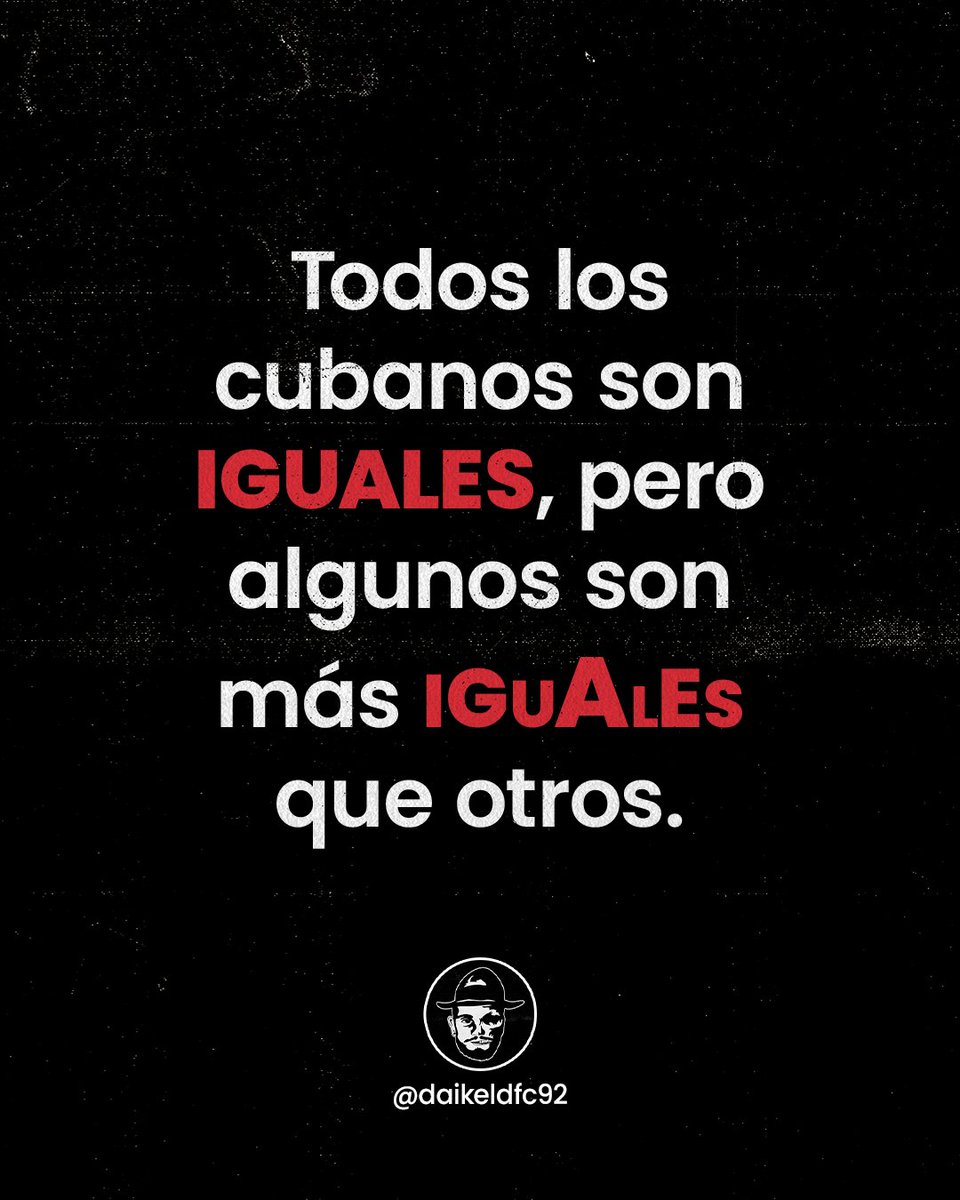 blackposteo's tweet photo. [5/10]

Todos los cubanos son iguales, pero algunos son más iguales que otros. https://t.co/cwlOvuoNKt