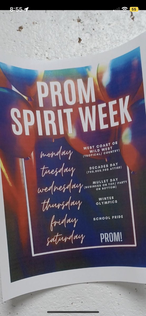 NMStuSection's tweet photo. Don’t forget to get into the spirit this week for prom!!! 🎉🎉 https://t.co/1DYkma6KW0
