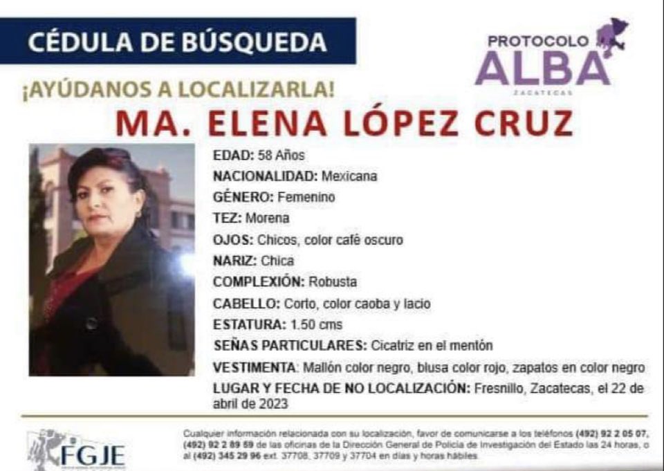 nataliaschzc's tweet photo. María Elena desapareció hace dos semanas cuando viajaba en su camioneta Nisan gris en Fresnillo, Zacatecas. Su hermana pide apoyo para difundir su ficha de búsqueda. 

¿Me ayudan a compartirla? https://t.co/eieaYpU0UB