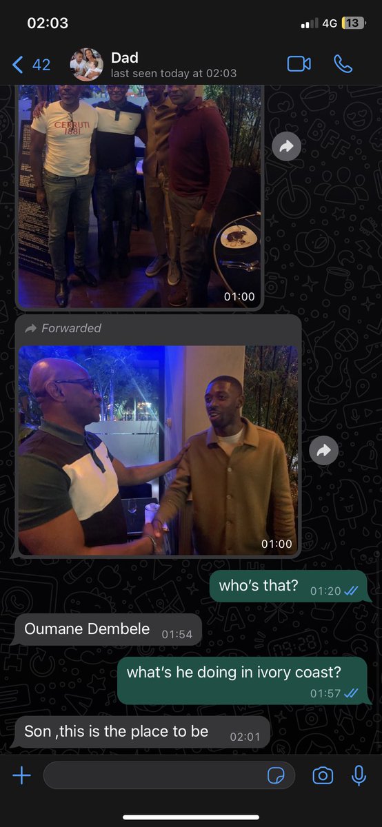 my dad has never used a phrase like this in his entire life