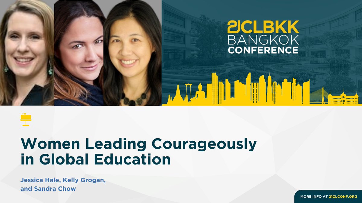 Dr. Jessica A. Hale (@mrshaleinasia) on Twitter photo Looking forward to discussing Women in Global Education with <a href="/watnunu/">Sandra Chow</a> and <a href="/kellyed121/">Dr. Kelly Grogan</a> at the <a href="/21cli/">21st Century Learning</a> Conference in Bangkok #21clbkk Looking forward to discussing Women in Global Education with <a href="/watnunu/">Sandra Chow</a> and <a href="/kellyed121/">Dr. Kelly Grogan</a> at the <a href="/21cli/">21st Century Learning</a> Conference in Bangkok #21clbkk