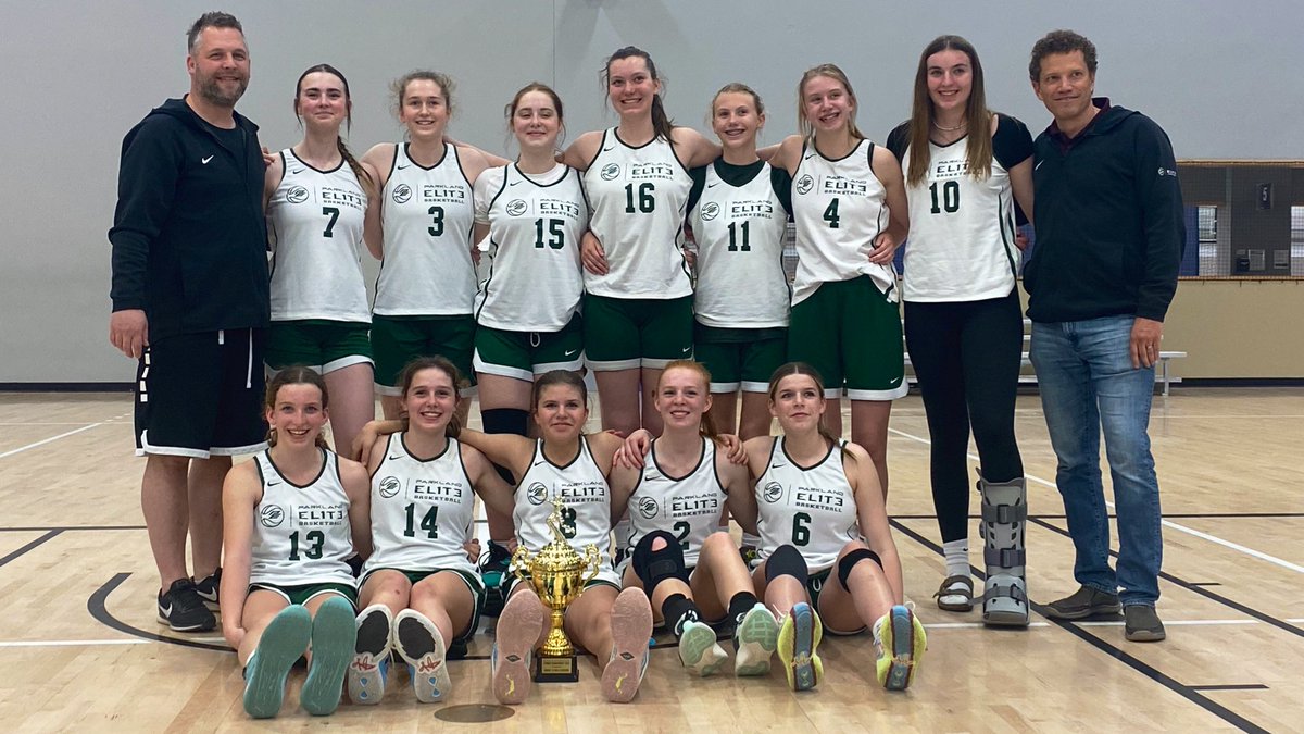 Strong team win for Parkland Elite at the  Rocky Mountain Hoops tournament!!!  Competitive final against Altitude Basketball - congrats to both teams and their coaches!  Thank you to those who support these athletes - families, friends and sponsors! 🤍💚🖤🏀