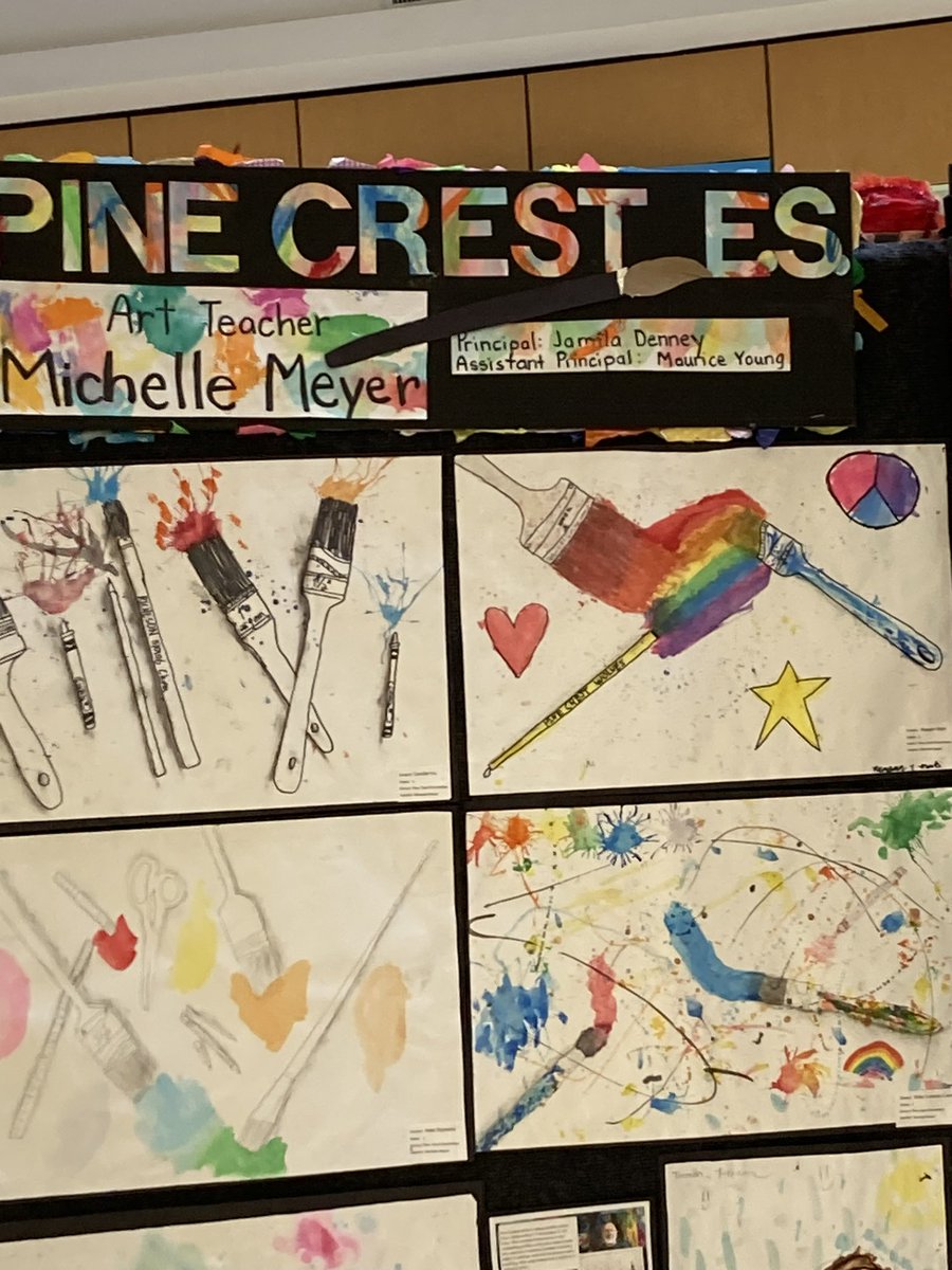 Beautiful PCES artwork displayed at Montgomery Mall. Our art teacher, <a href="/PineCrestArt/">Michelle Meyer</a>, is both a phenomenal artist and teacher… look at this student work!!!