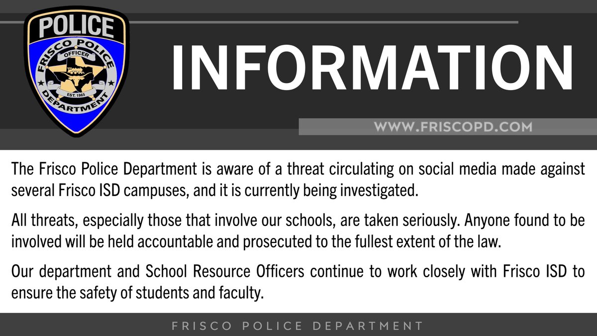 Frisco Police tweet media