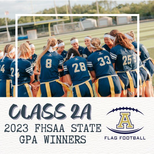 Congrats to our student-athletes for being named the 2023 FHSAA Academic Team Champions by having the highest unweighted GPA of any flag team in the state.  Our Ravens finished with a combined unweighted GPA of 3.845!