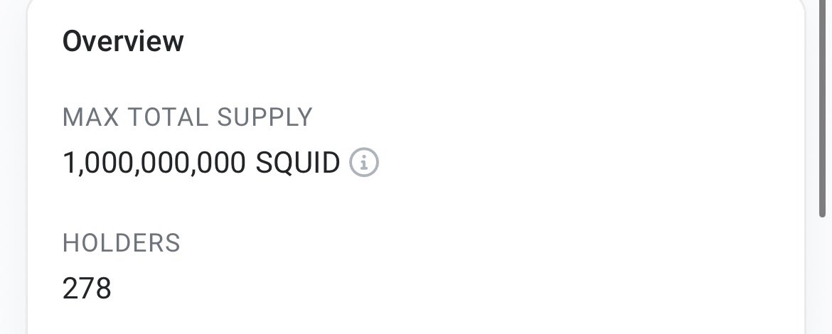 squiderc's tweet photo. $SQUID holders have just surpassed 250+ holders 🗿

https://t.co/fVCw3cO5NA https://t.co/HB7FMCMCEo
