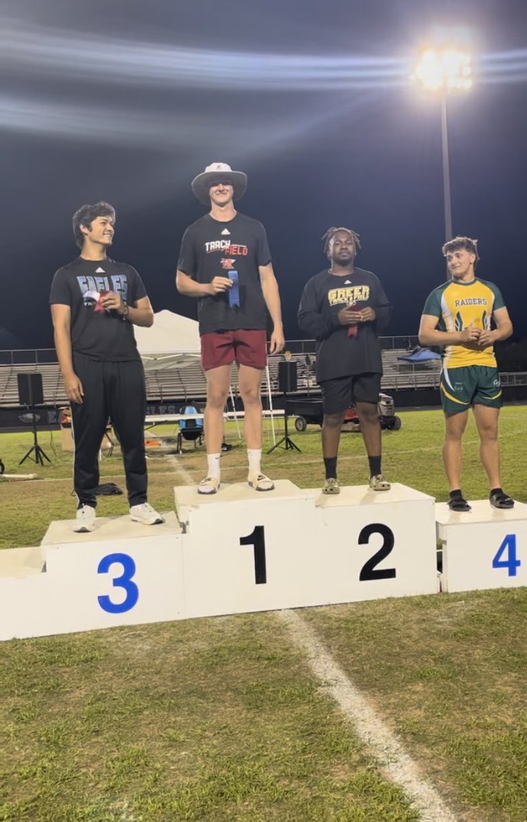 Great Competition in 4A Region 2 championship placing 2nd in Discus