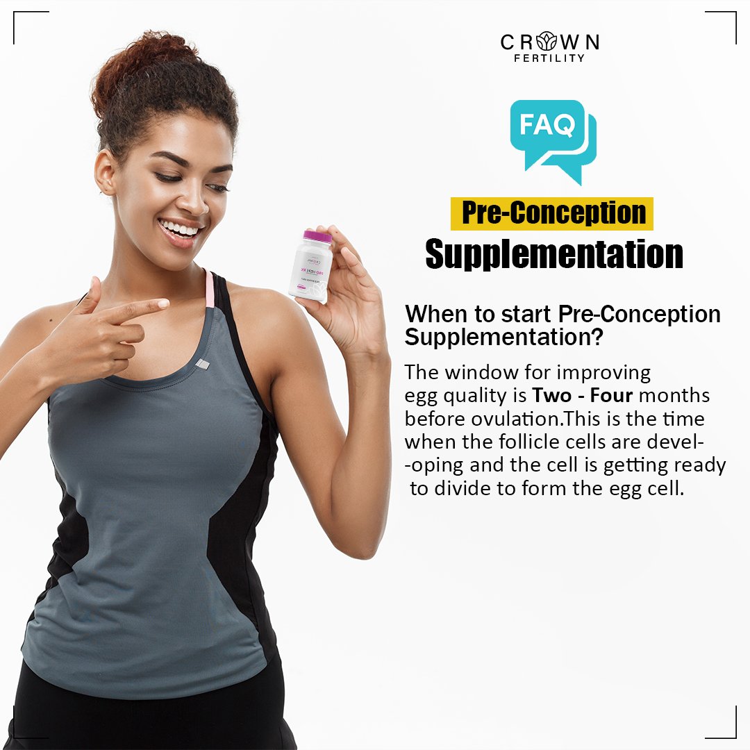 CrownfertilityU's tweet image. Frequently asked question about Pre-Conception Supplementation.

#SpermQ #SpermProblem #sperms #maleinfertility #malehealth #menshealthweek #menshealth #crownfertility #fertility #fertilitynutrition #fertiliytips #fertilitysupplements #fertilitynutritionist