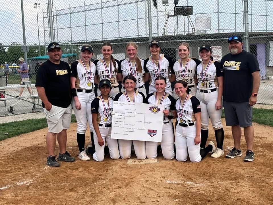 ForceMcgee's tweet photo. Domination!  Blair Softball Open Champions!  5-0, 43 runs scored, 5 allowed.  Hot bats, great pitching and solid defense wins championships.  The team is now 16-3 on the season.  Next stop, KC Memorial Day Weekend!  GOFORCE!🥎 https://t.co/D0mrqY1Vre