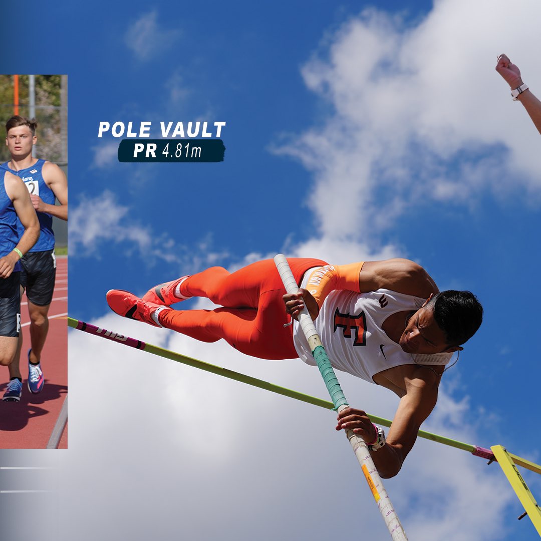 FullertonTFXC's tweet photo. Last year Aguilar became the 1st Titan to win The Big West Decathlon

This year he is the 1st Titan to defend that title 🤝

He set New PRs this past weekend:
 
- 100m 11.09
- HJ 1.84m
- Jav 47.71m
- PV 4.81m
- Day 1 PTS
- School Record

National Rank #️⃣1️⃣4️⃣

#TusksUp https://t.co/weHGbOJNbf