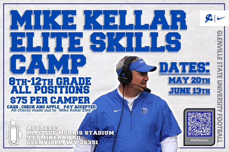 Thanks for the invite @coach_kellar!!! Excited for this opportunity! <a href="/GSCFootball/">Glenville State Football</a>