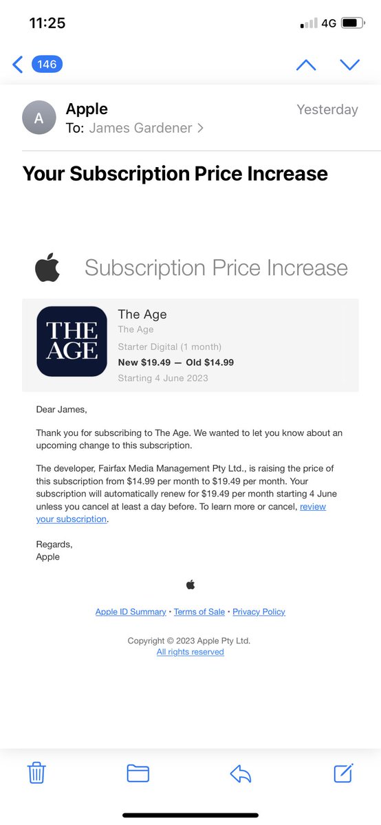 Blakeys_face's tweet photo. ⁦@9Comms⁩ 33% price increase!!!! Sheer greed Nine Entertainment!!!! https://t.co/Rxbc6gt3xY