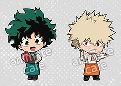 bakugou katsuki ,midoriya izuku multiple boys freckles 2boys spiked hair male focus green hair blonde hair  illustration images