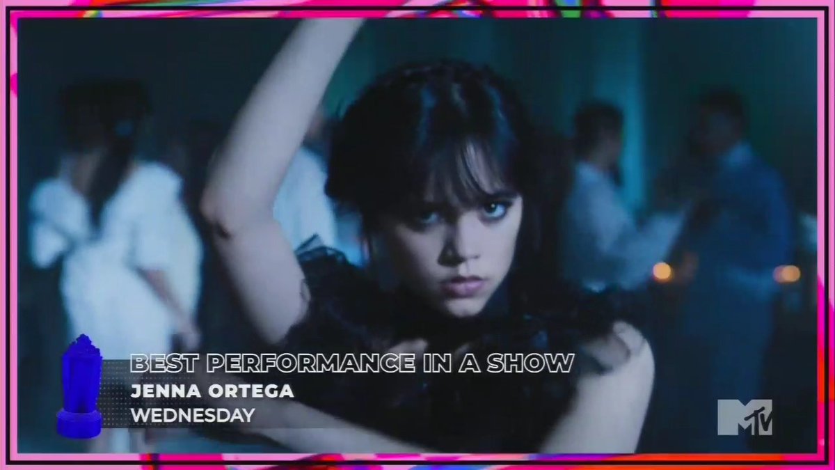 Jenna Ortega wins Best Performance in a Show for #Wednesday at the #MTVAwards