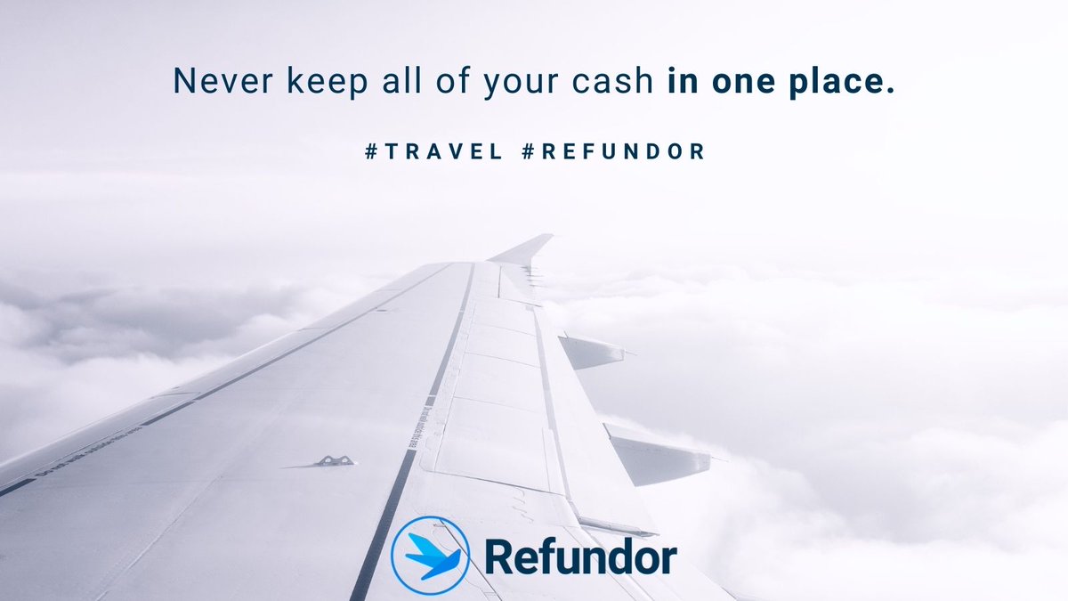It's always wise to never keep all your cash in one place while on the go! A little bit here, a little bit there - spread it out for peace of mind. #traveltips #Refundor