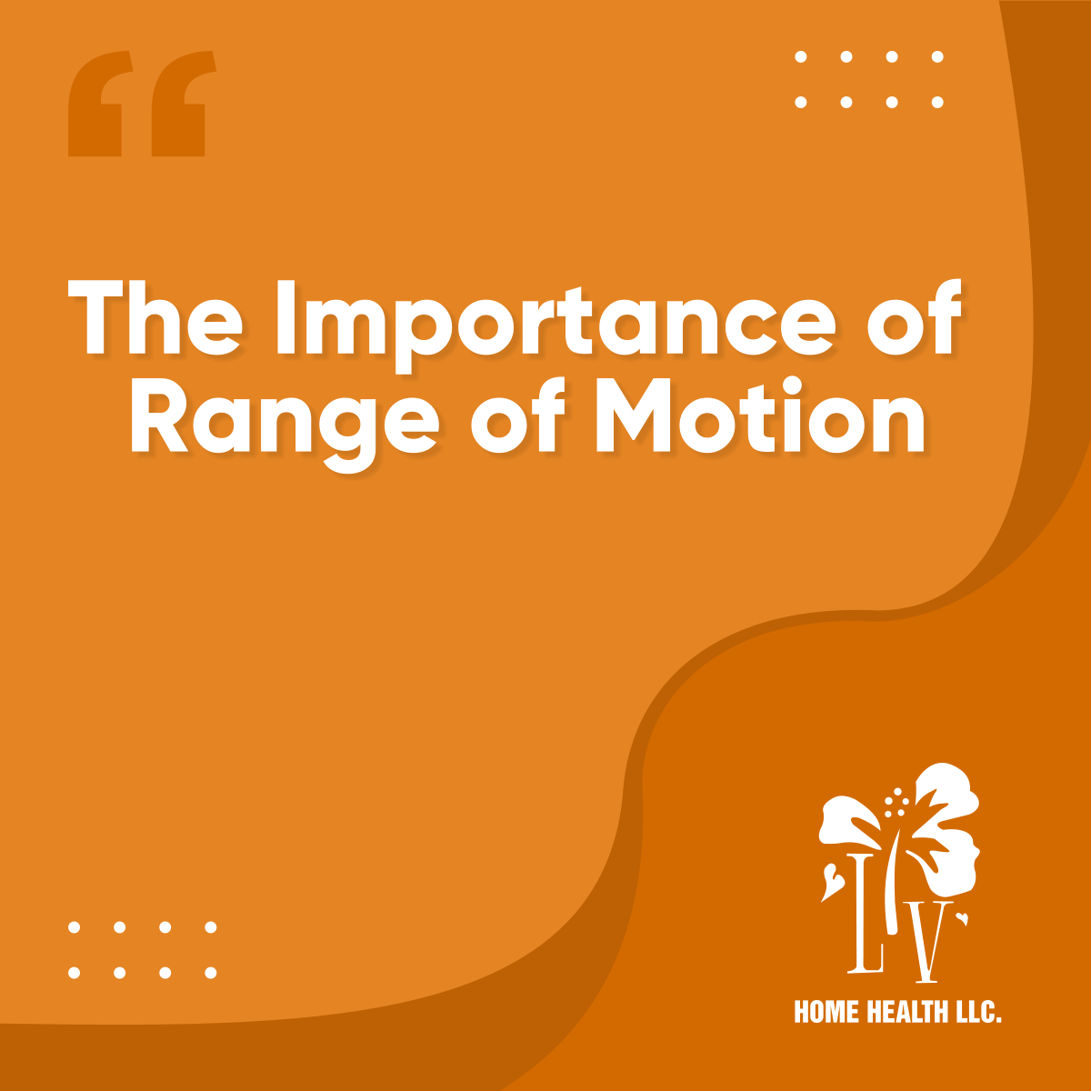 LIVHomeHLLC's tweet photo. Range of motion pertains to a person's ability to move their joints. As we age, many of us tend to lose some range of motion. 

Read more: https://t.co/5WtnfvdhQ9

#BuffaloGroveIL #HomeHealthCareServices #RangeOfMotion https://t.co/FOJhl7BVvU