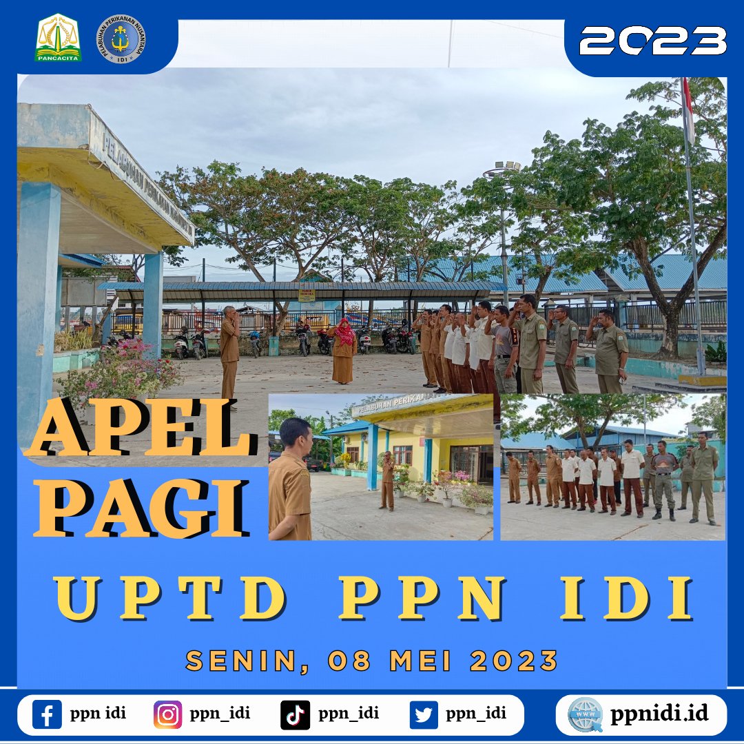ppn_idi's tweet photo. Seluruh Pegawai Pelabuhan Perikanan Nusantara Idi Mengikuti Apel Pagi yang dipimpin oleh Kelabuh PPN Idi melalui Kasi operasional dan Pelayanan usaha, UPTD PPN Idi. Senin 08 Mei 2023.
#apelpagi #kkpgoid #dkpaceh #ppnidi #asn #tekon https://t.co/4BLBvC7Scs