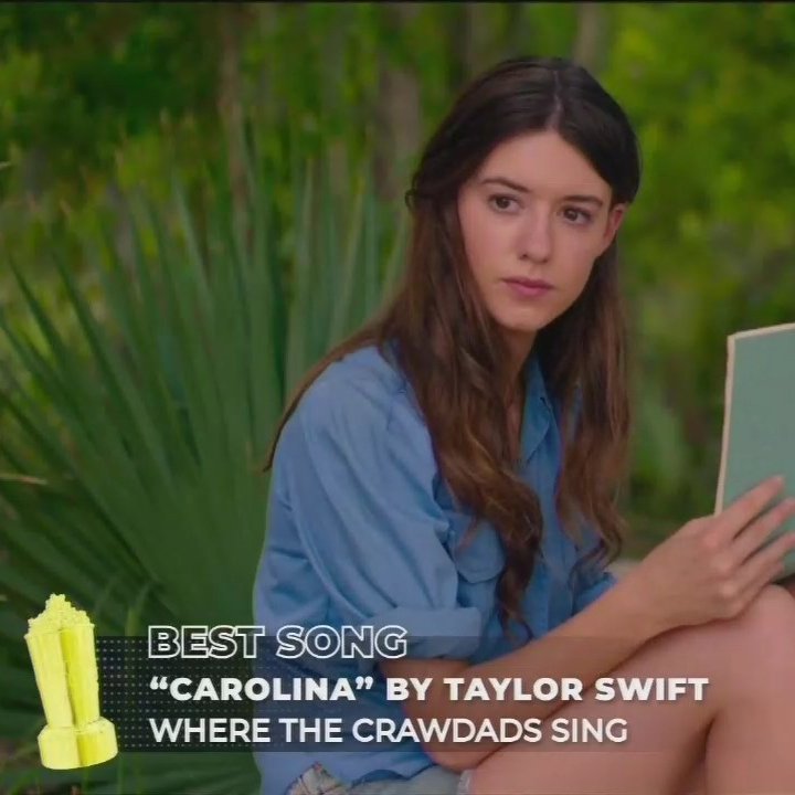 .@taylorswift13 wins Best Song for 'Carolina' from @CrawdadsMovie at the #MTVAwards