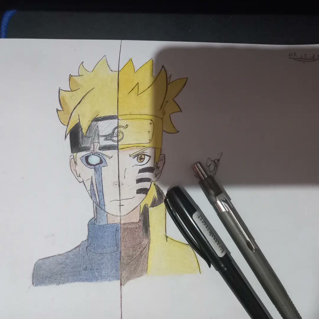 Meu desenho do Naruto e Boruto