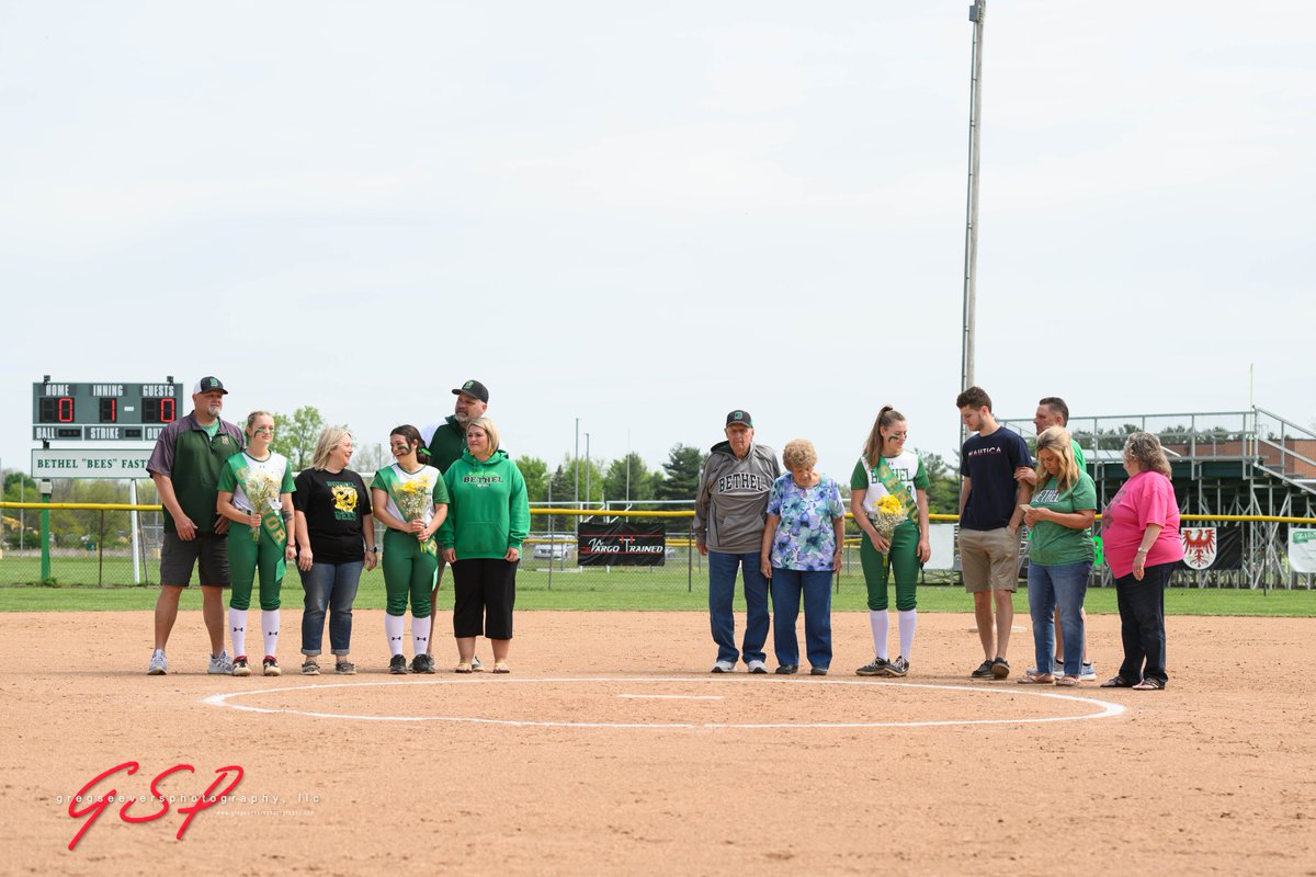 Recognizing  <a href="/BethelBeesSB/">Bethel Softball</a> Seniors before game time yesterday! 

Check out more photos from senior day...
gregseeverssports.smugmug.com/Softball/2023/…

 plus game photos will be posted soon!

Also check out gregseeversphotography.com!